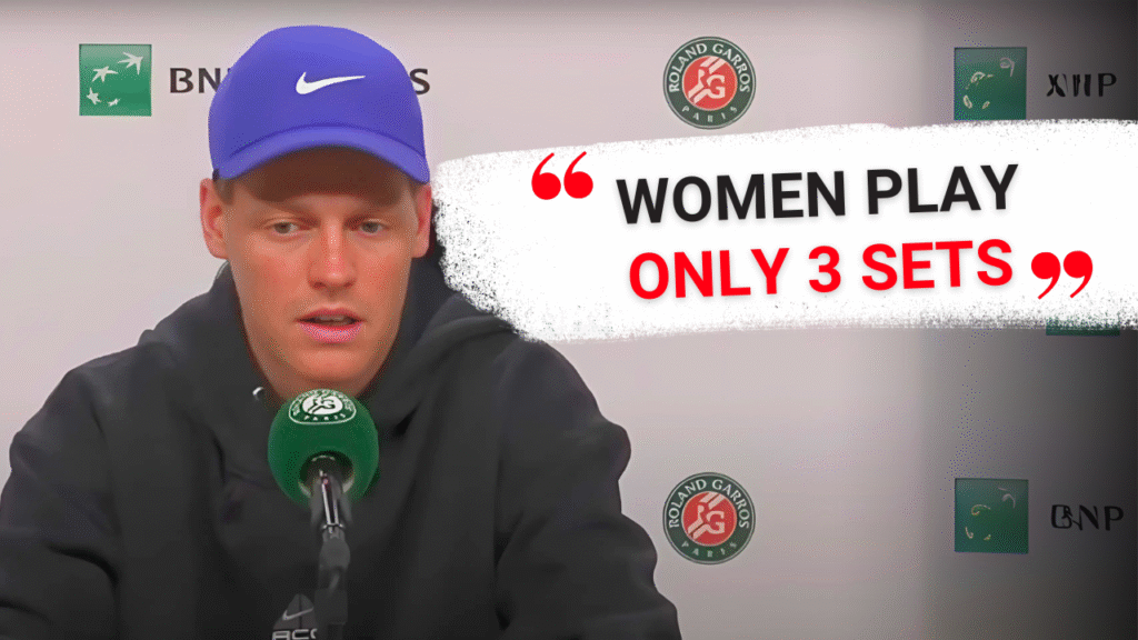 Jannik Sinner speaking at French Open 2025 press conference