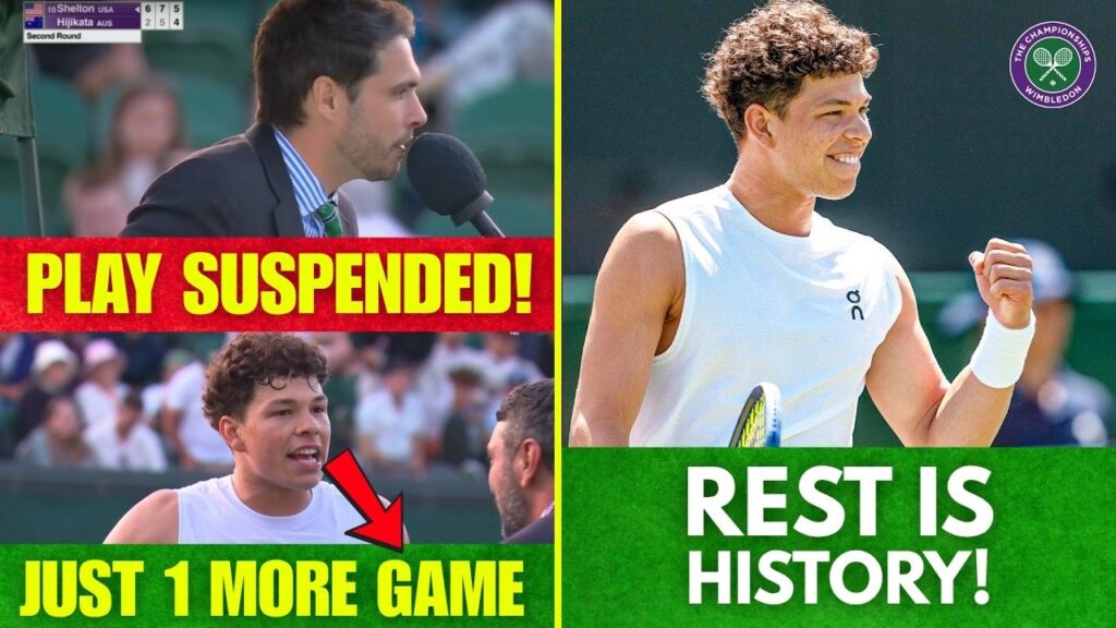 Ben Shelton’s Wimbledon Match Suspended at Match Point — Was He Robbed of His Moment?
